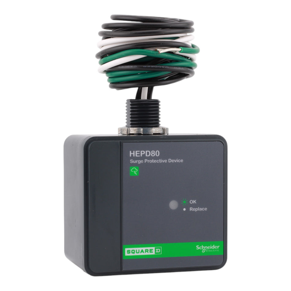 Square D HEPD80, 80kA Surge Protective Device, 120/240V, 1-Phase, 3-Wire, Type 1 SPD, for Whole-Home Protection