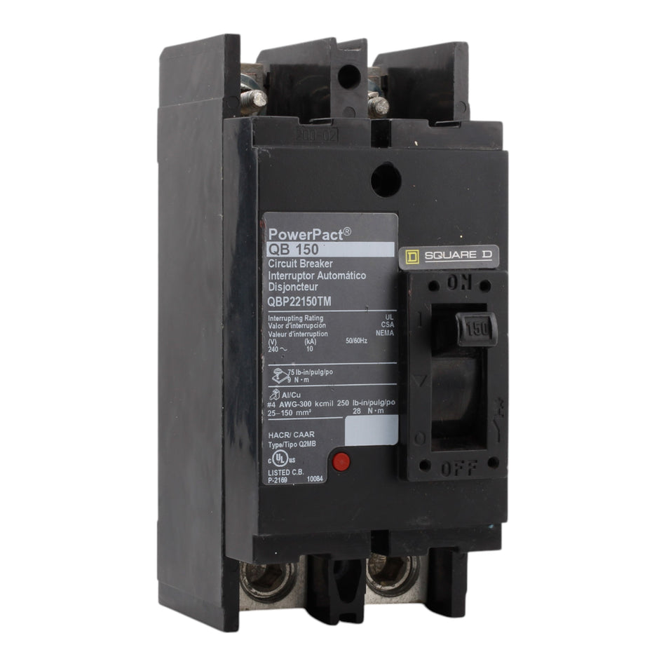 Square D QBP22150TM 150A 2P 240VAC Circuit Breaker