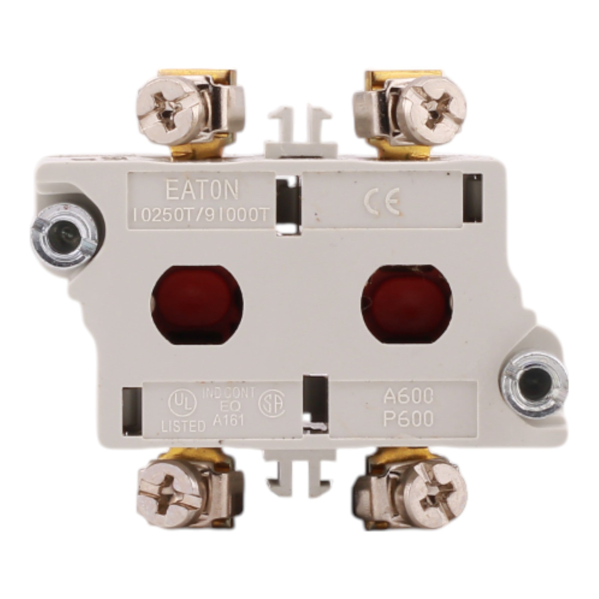 Electrical component with 'Eaton' branding on a white background