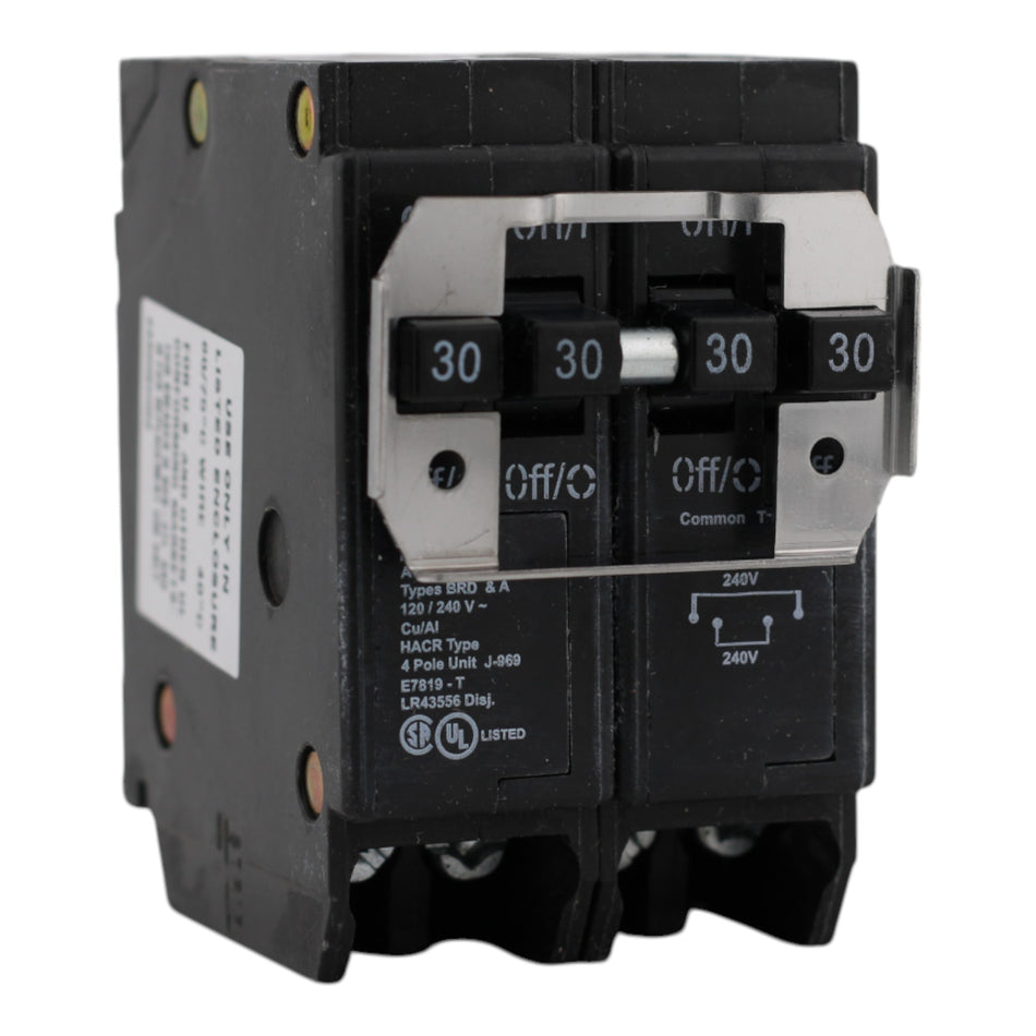 Eaton BRDC230230 30A 4P 120/240V Quad Circuit Breaker
