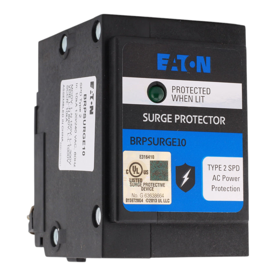 Eaton BRPSURGE10, 2-Pole Plug-On Surge Protective Device, 10 kAIC, for BR Load Centers