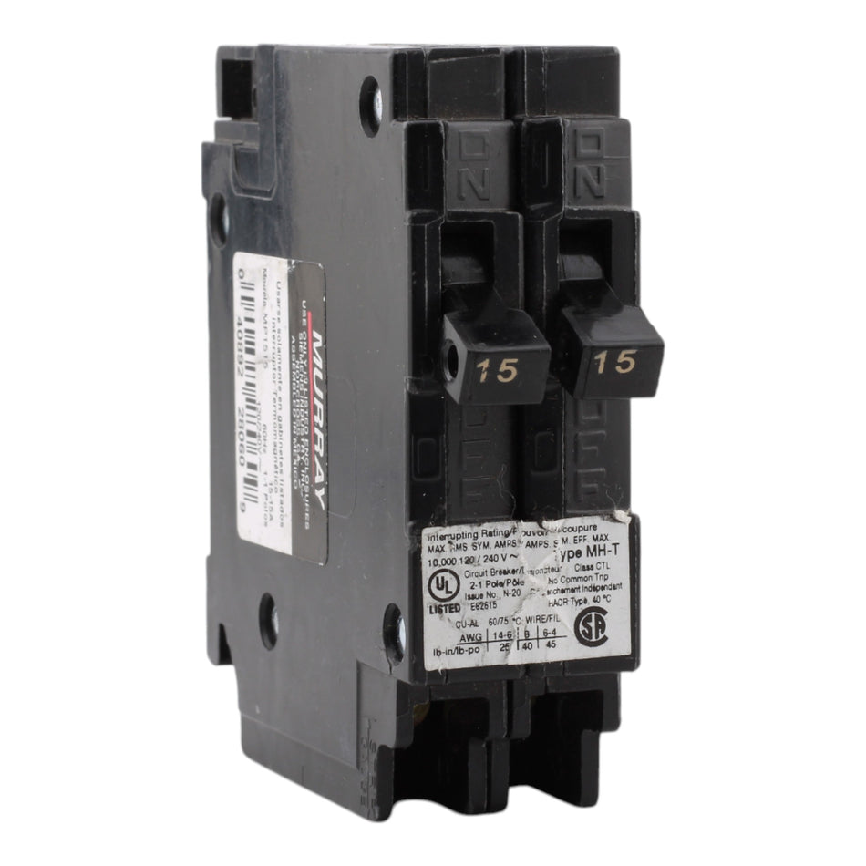Murray MP1515 15A/15A 2P 120V Duplex Circuit Breaker