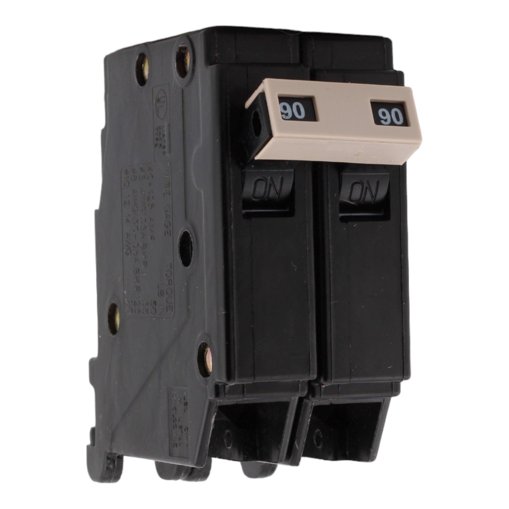 Eaton CH290 Type CH 2-Pole 90-Amp Circuit Breaker - Plug-On Molded Case