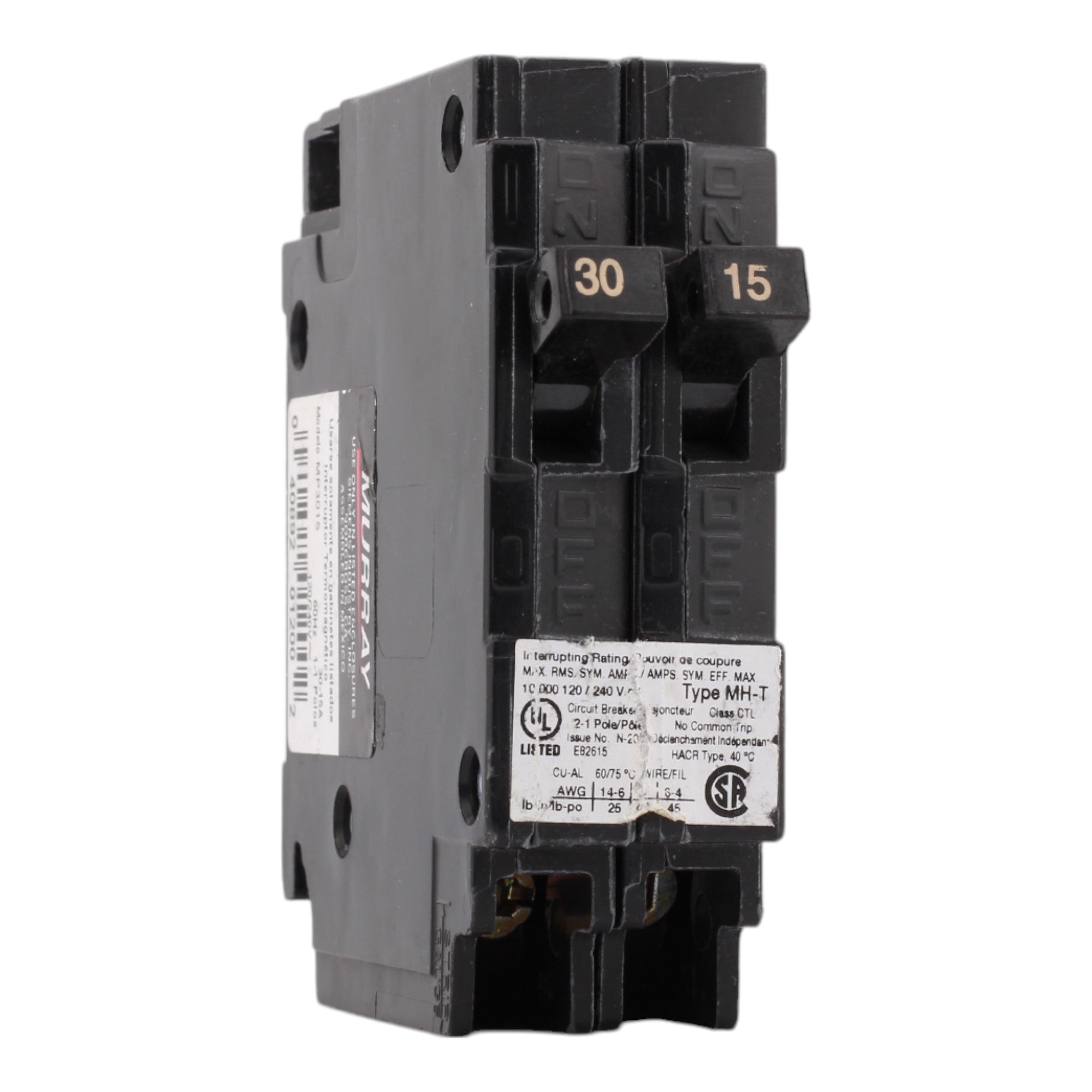 Murray MP3015 30/15A 120V 2-Pole Duplex Circuit Breaker – RES LLC
