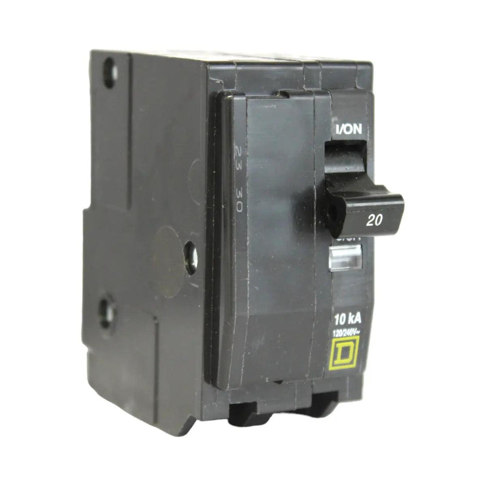 Square D QO220 20 Amp Double Pole 240V Plug-In Standard Trip Circuit Breaker UL