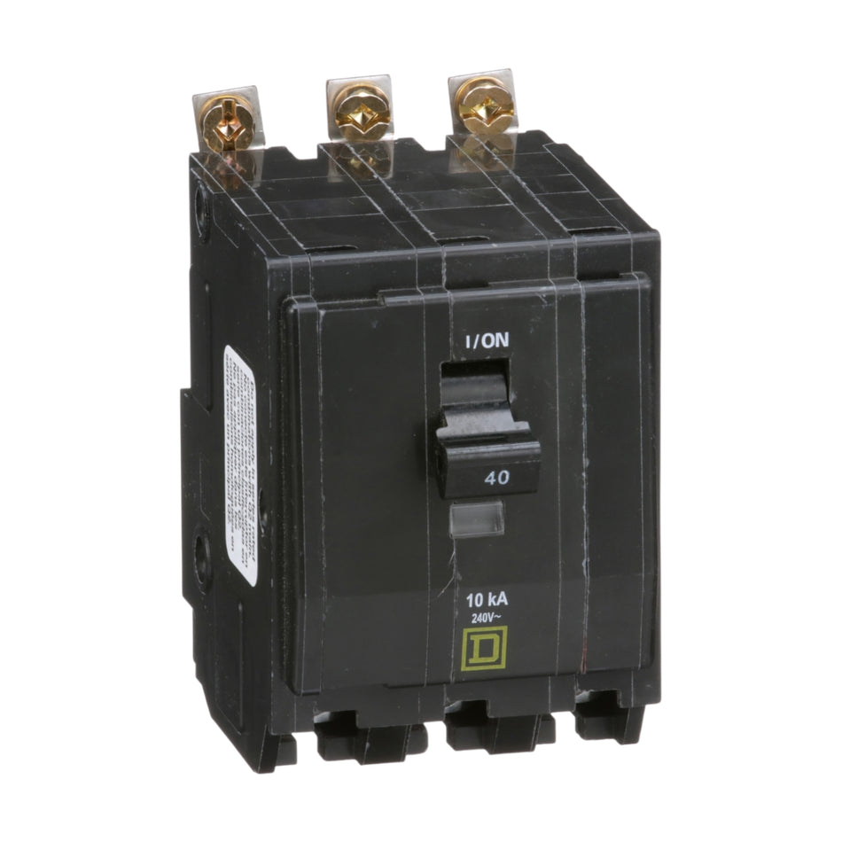 Square D QO QOB340 40A 3P 120/240V Bolt-On Circuit Breaker