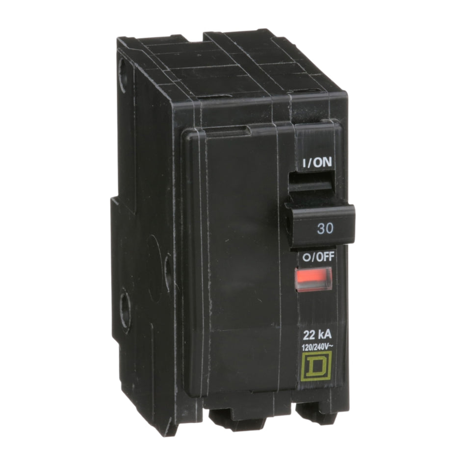 Square D QO QO230VH 30A 2P 120/240V 22kA Plug-In Circuit Breaker