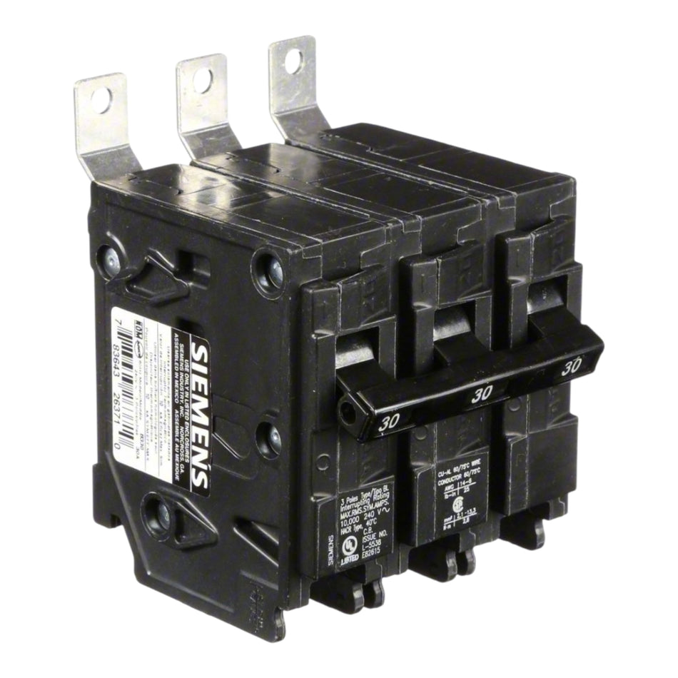Siemens BL, B330, 30A, 3P, 240V, Circuit Breaker