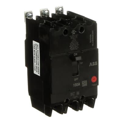 GE Q-Line, TEY3100, 100A, 3P, 277/480V, Bolt-On, Molded Case, Circuit Breaker