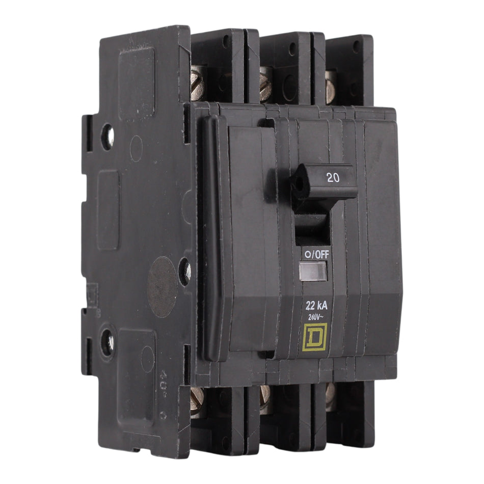 Square D QOU, QOU320VH, 20A, 3P, 240V, 22kA, Circuit Breaker