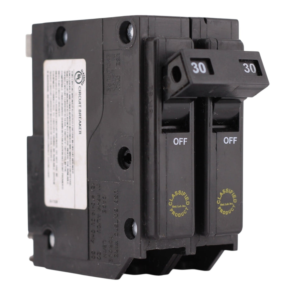 Eaton CHQ, CHQ230, 30A, 2P, 120/240V, Classified, Circuit Breaker