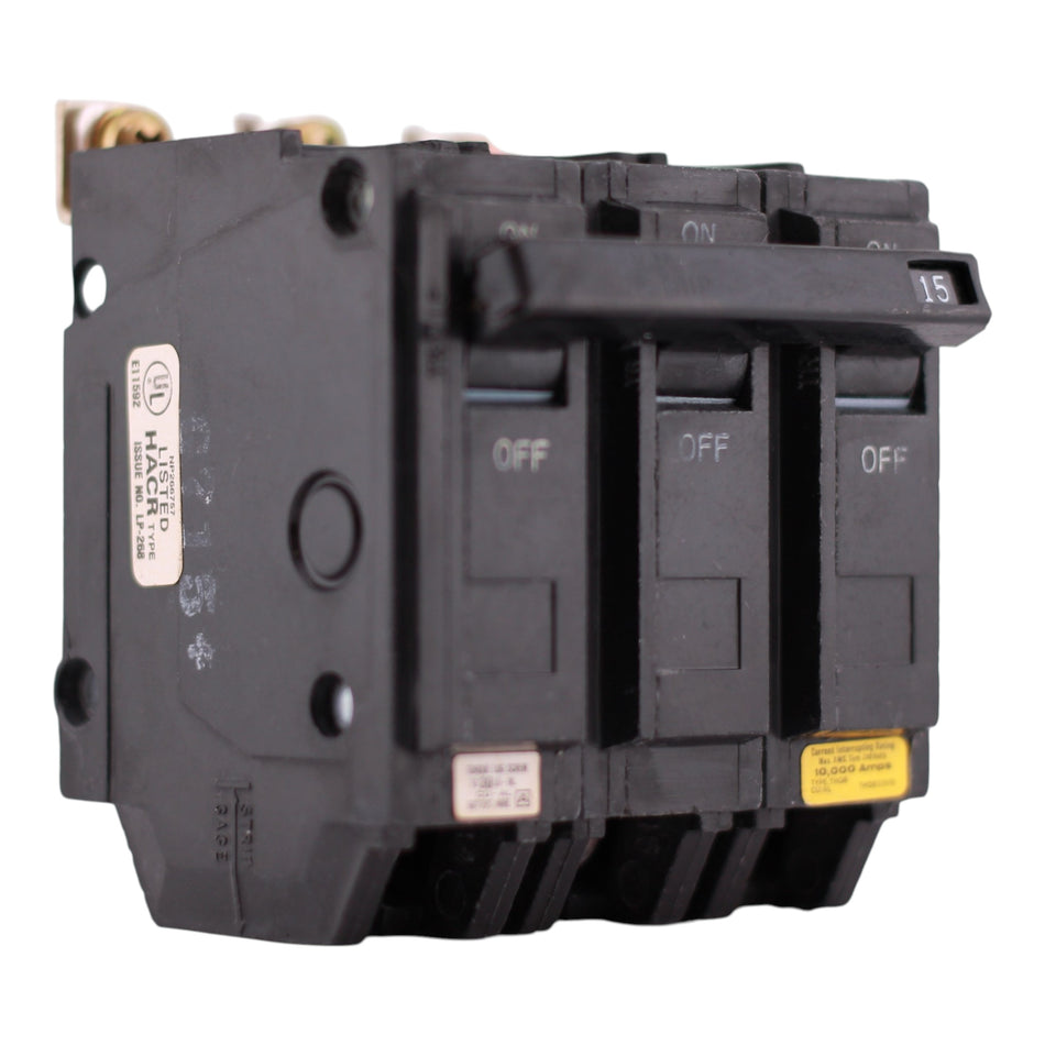 GE Q-Line, THQB32015, 15A, 3P, 240V, Bolt-On, Circuit Breaker
