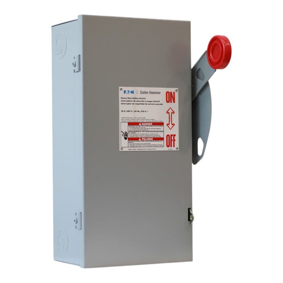 Eaton DH, DH221FGK, 30A, 2P, 240V, Fusible, Class H, NEMA 1, Heavy Duty Safety Switch