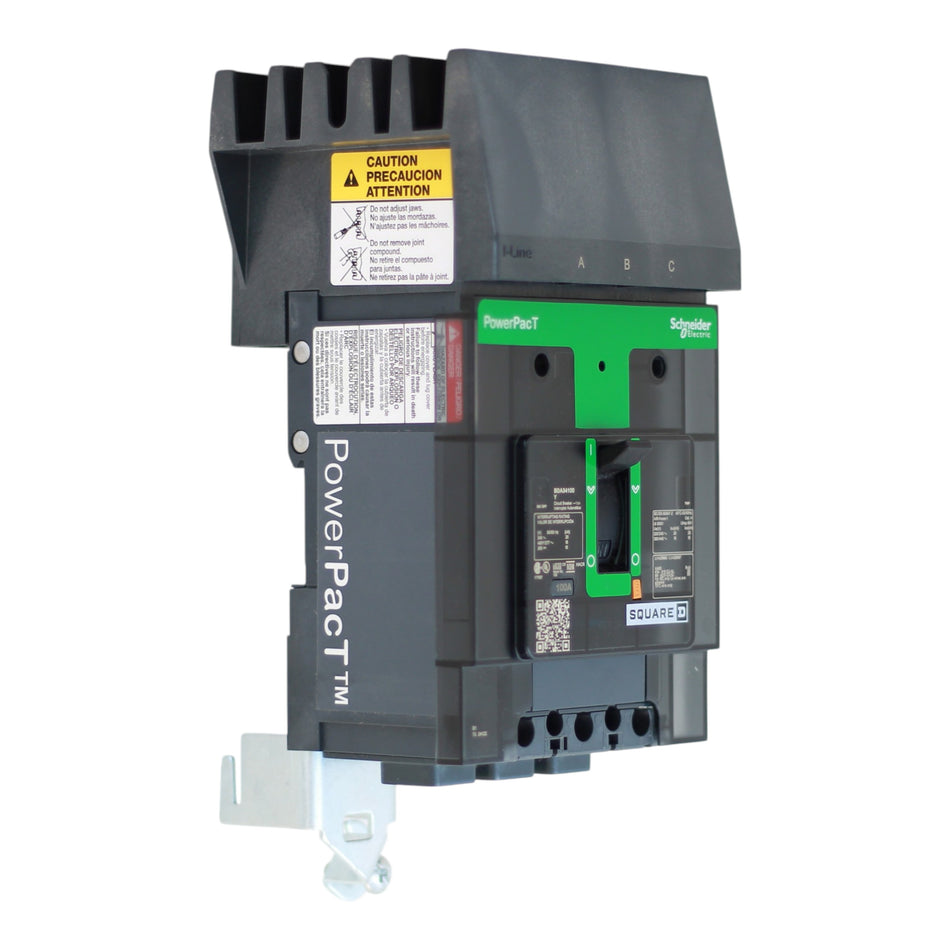 Square D PowerPacT B, BDA34100Y, 100A, 3P, 480Y/277V, I-Line, Thermal Magnetic, Circuit Breaker