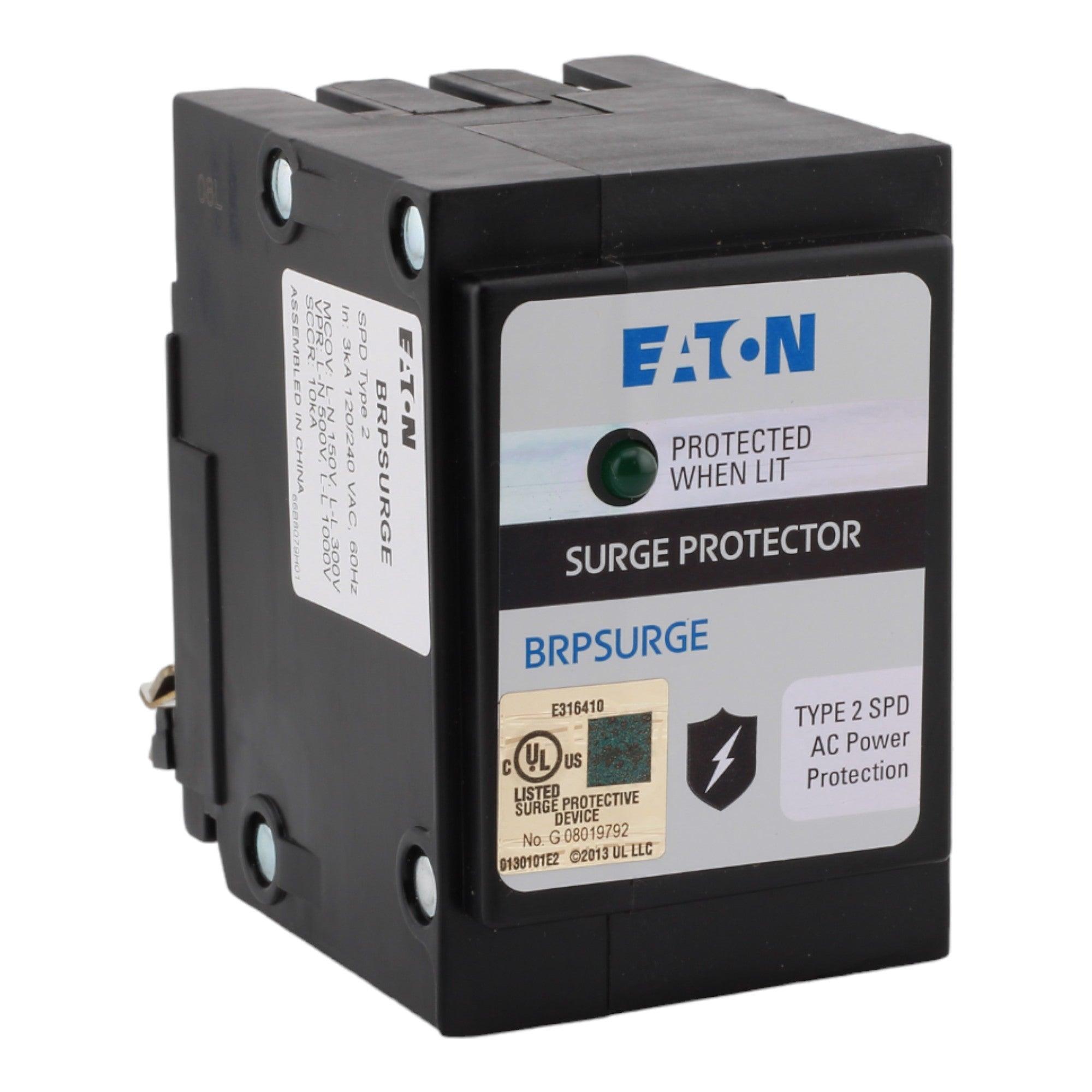 Eaton BR BRPSURGE 18kA 2P 120/240V Plug-On Neutral Surge Protector ...