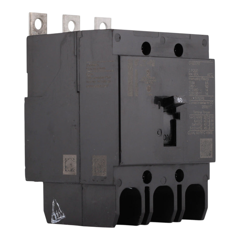 Eaton Series C, GHB3060, 60A, 3P, 480Y/277V, Molded Case Circuit Breaker
