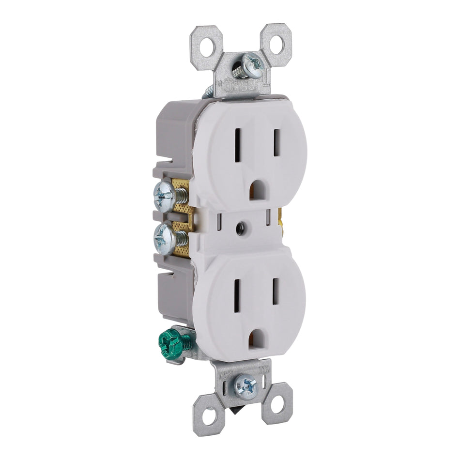 Pass & Seymour Trademaster PACK-10  3232TRW 15A 125V Tamper-Resistant Duplex Receptacle White