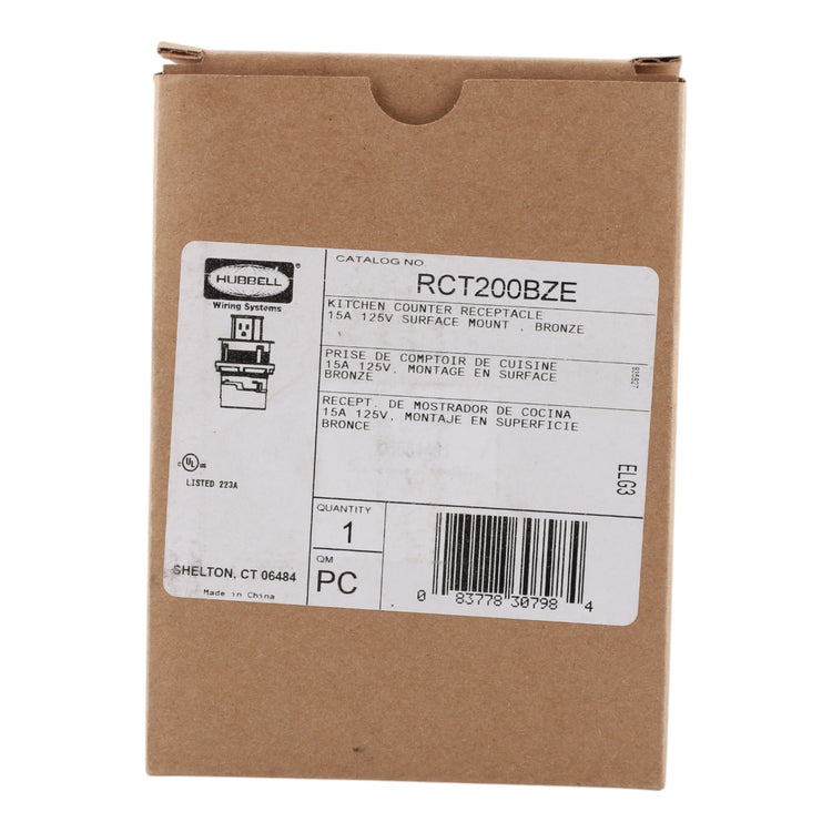 Hubbell RCT200BZE 15A Kitchen Counter Pop-Up Receptacle, Bronze – RES ...