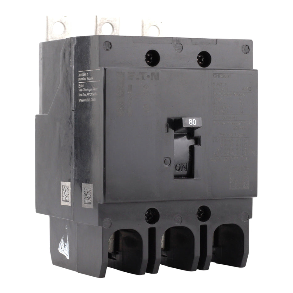 Eaton Series C GHB3080 80A 3P 480Y/277V Molded Case Circuit Breaker