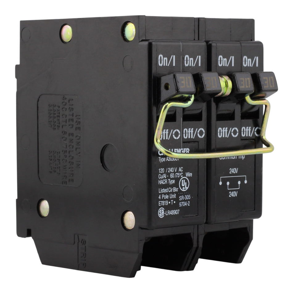 Challenger A3030CT 30/30A 4P 120/240V  Quad Circuit Breaker
