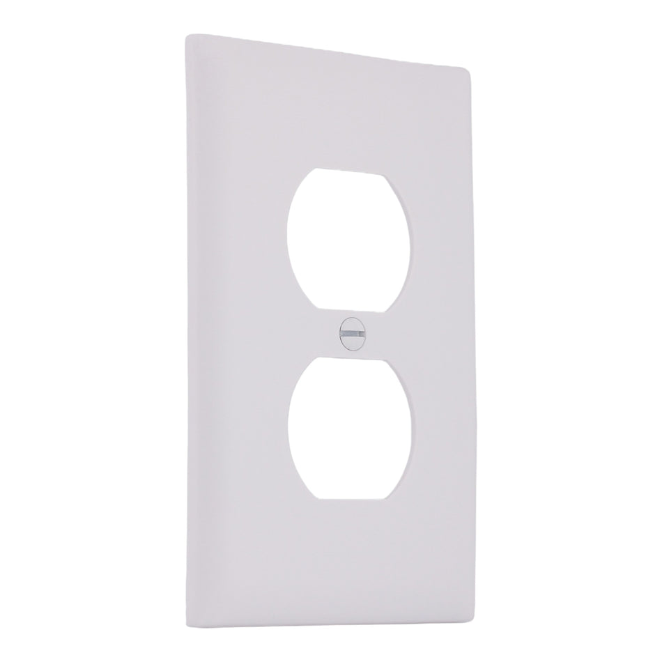Pass & Seymour TradeMaster, TP8W, 1-Gang, Nylon Wall Plate, Duplex Receptacle, White
