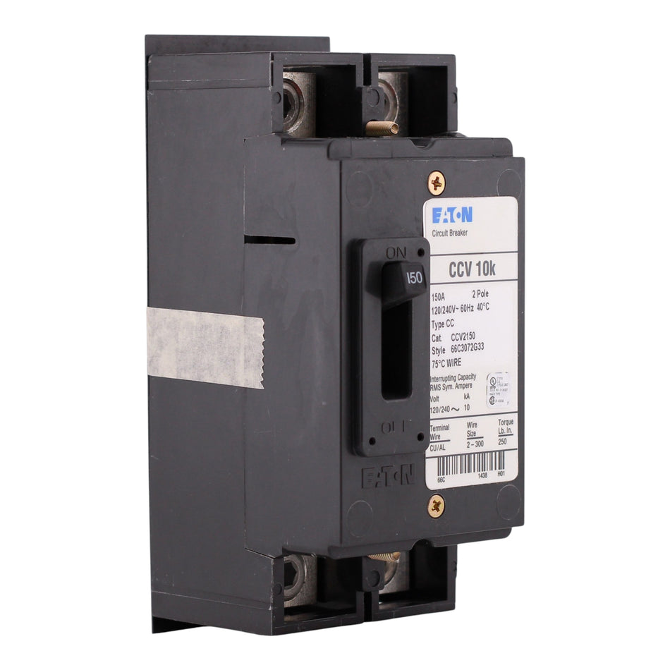 Eaton CCV, CCV2150, 150A, 2P, 120/240V, Tenant Main Circuit Breaker, 10kA, UL Listed