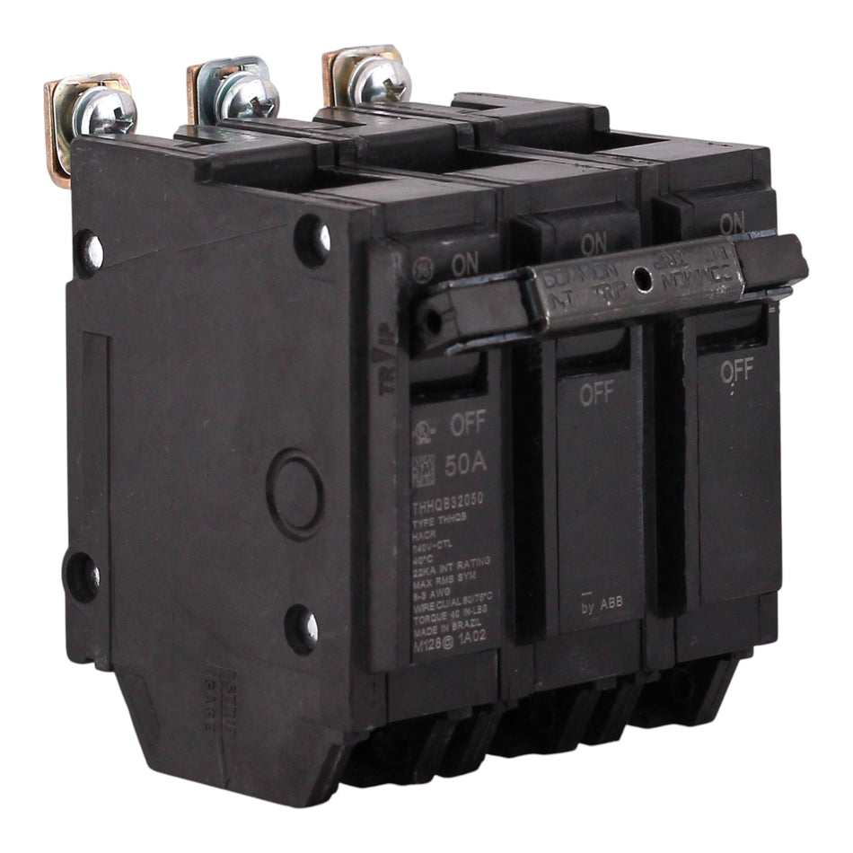 GE Q-Line, THHQB32050, 50A, 3P, 240V, Bolt-On, Circuit Breaker
