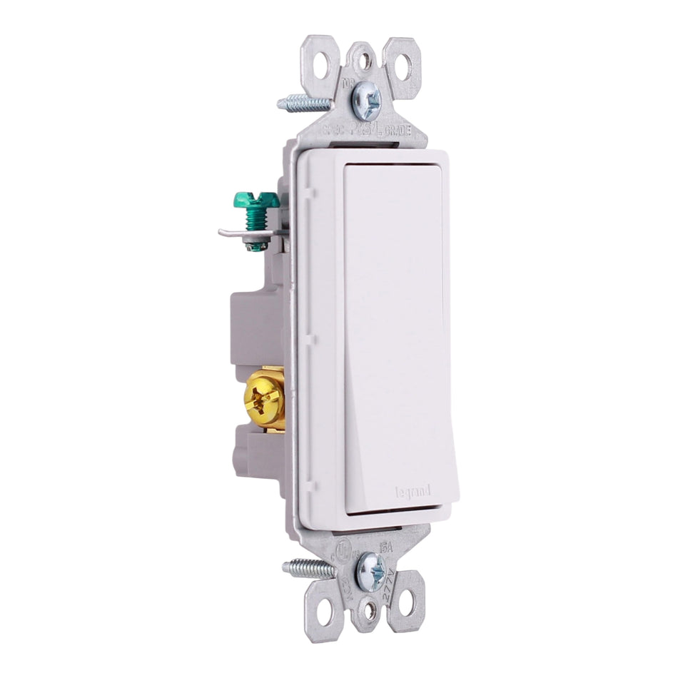 Pass & Seymour, Radiant, NEW - 10-PACK  TM873W, 15A, 3-Way, 120/277V, Decorator Switch, White