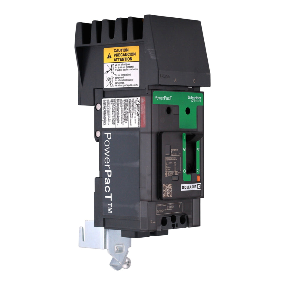 Square D PowerPacT B, BGA260302, 30A, 2P, 600Y/347VAC, Thermal Magnetic, I-Line, Circuit Breaker