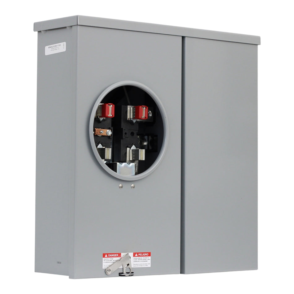 Siemens, MM0202B1150, 200A Meter Socket/150A Main, 2-Pole, 2-Circuit, 120/240V, NEMA 3R, Meter Main Combination