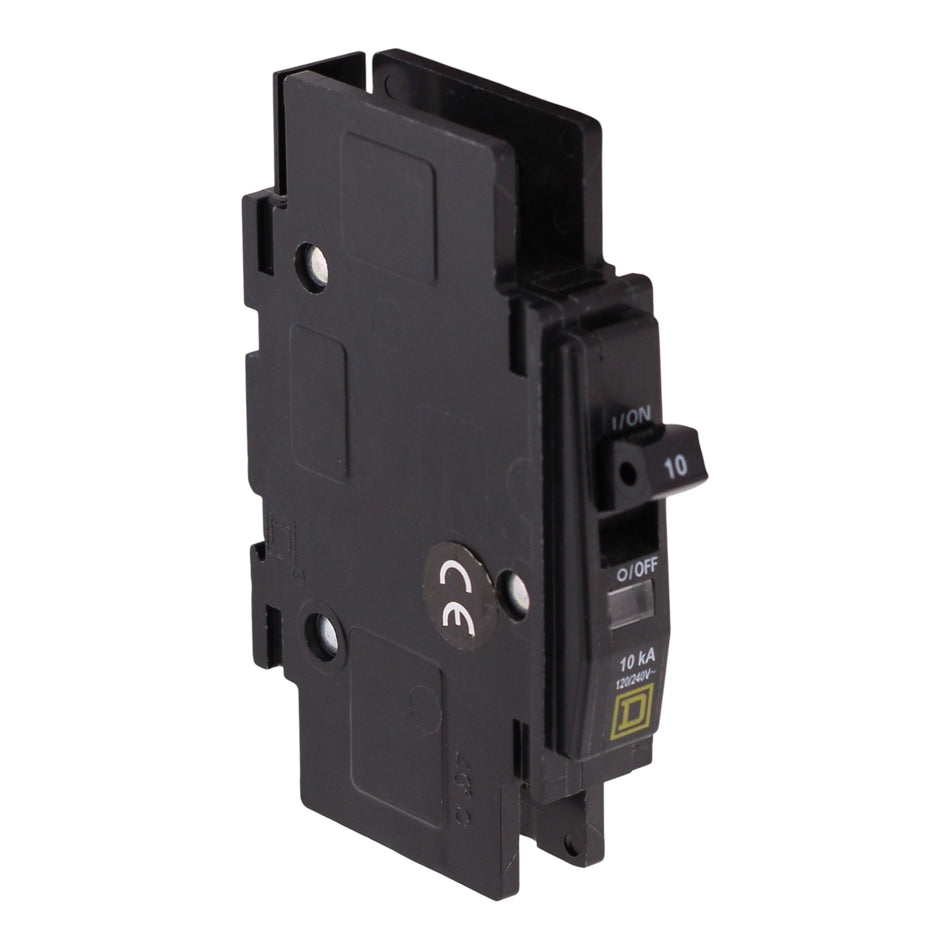 Square D QOU, QOU110, 10A, 1P, 120/240VAC/48VDC, 10kA, Unit Mount, Standard, Circuit Breaker