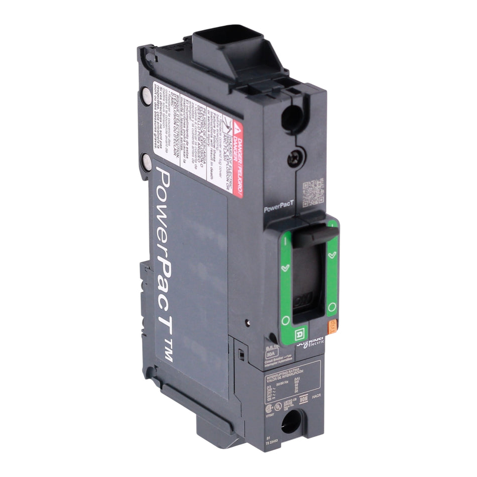 Square D PowerPacT B, BJL16030, 30A, 1P, 600Y/347VAC, 25kA, Unit Mount, Thermal Magnetic, Circuit Breaker