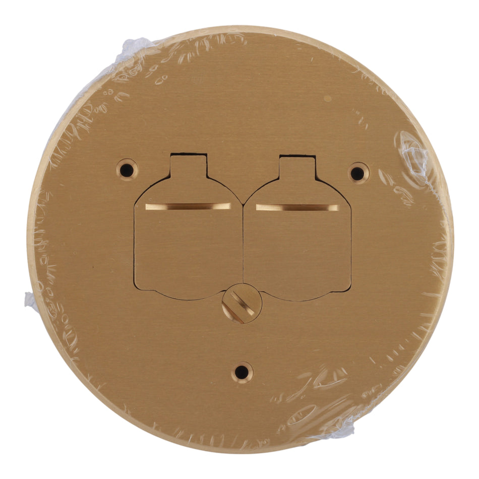 Arlington FLB6230MBLR 6-Inch Round Brass Floor Box Cover Kit