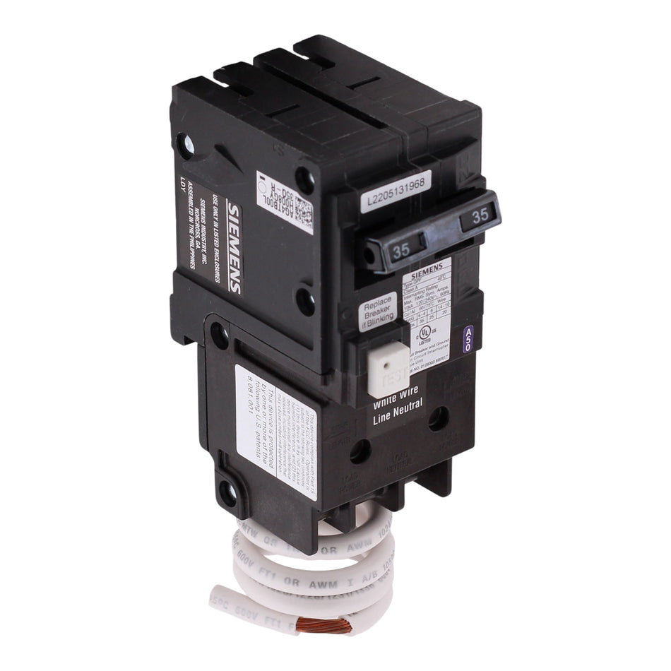 Siemens QPF, QF235A, 35A, 2P, 120/240V, GFCI, Pigtail Neutral, Circuit Breaker
