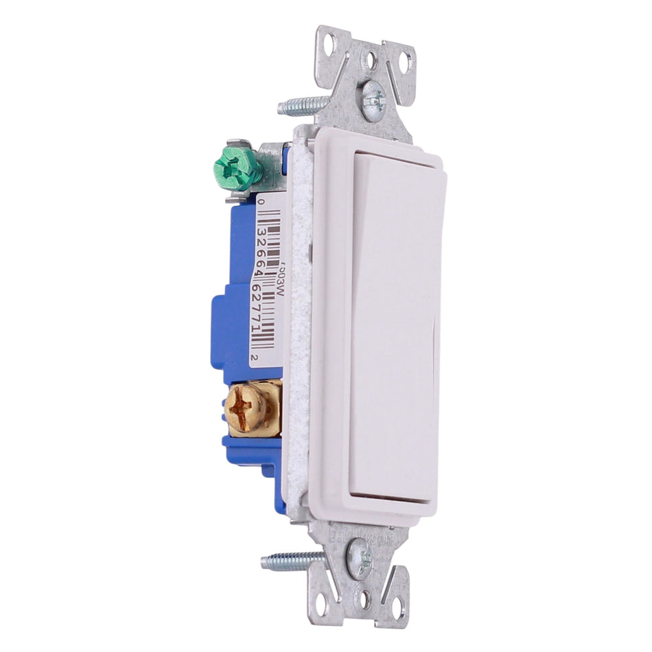 PACK-10, Eaton, 7503W, 15A, 120/277V, 3-Way, Decorator Switch, White, Standard Grade