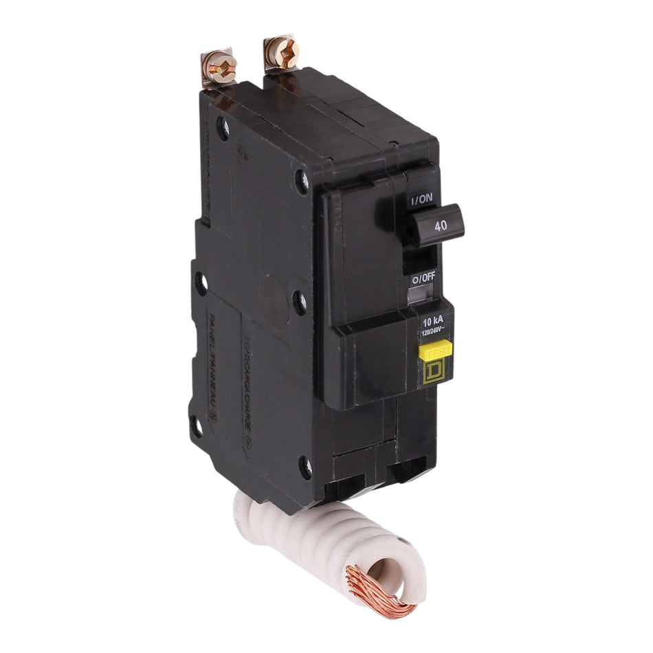 Square D QO QOB240GFI 40A 2P 120/240V GFCI Pigtail Neutral Circuit Breaker