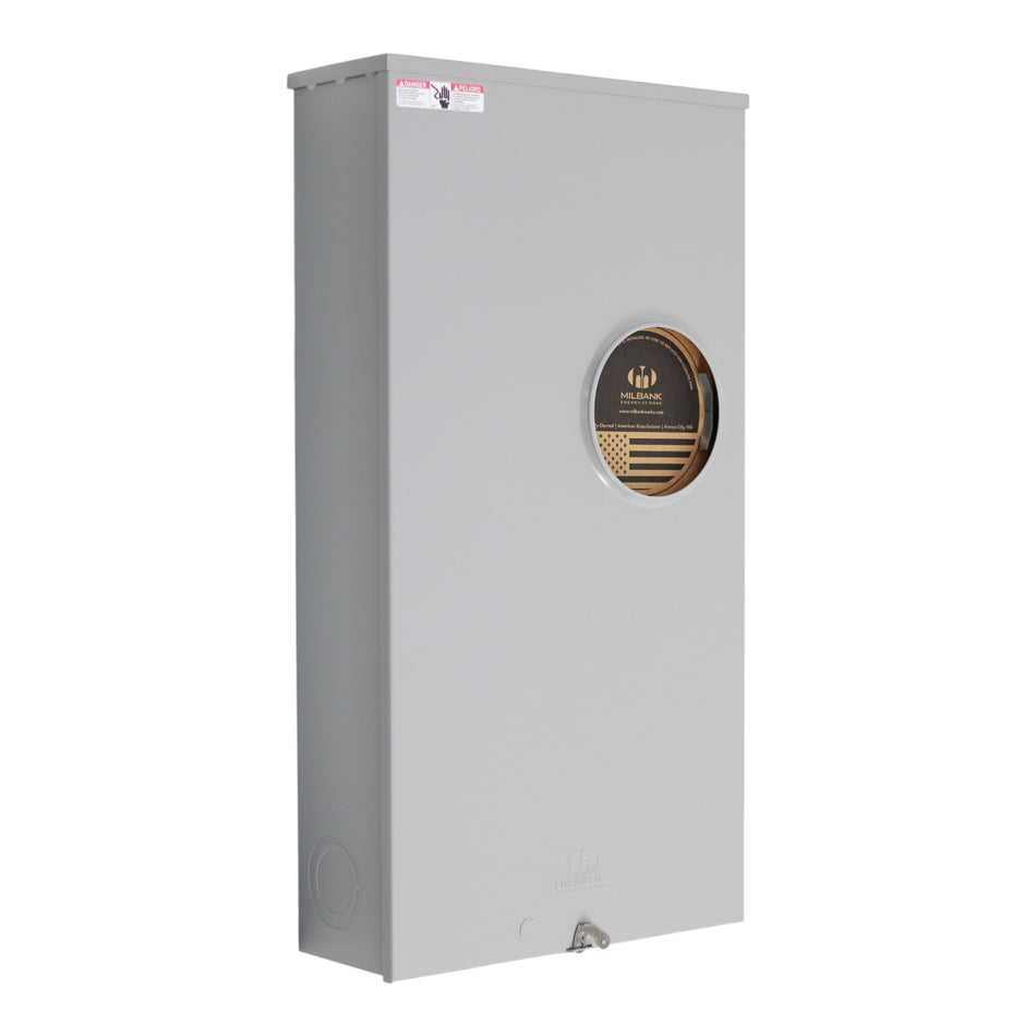 Milbank, U2448-X, 320A, 600VAC, 4-Terminal, Ringless, Lever Bypass, Meter Socket