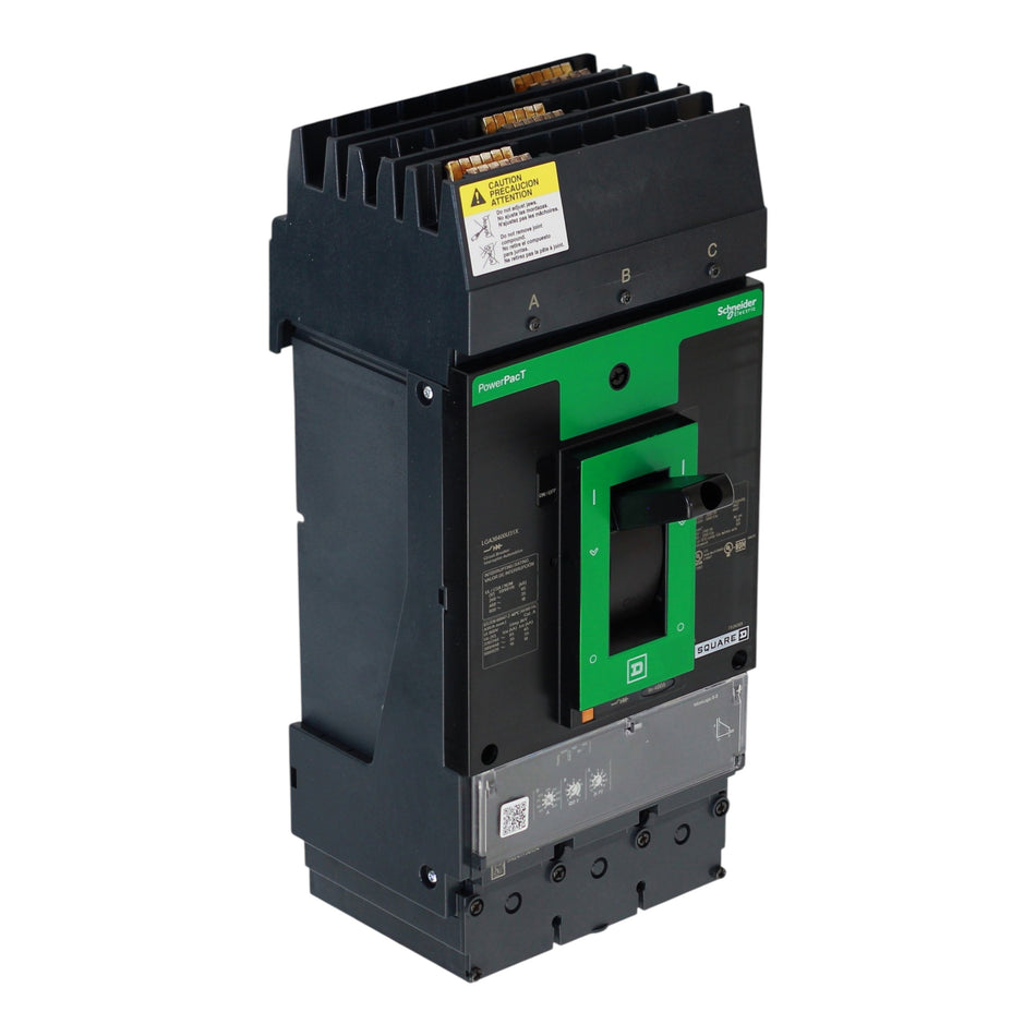 Square D PowerPacT L, LGA36400U31X, 400A, 3P, 600VAC, 18kA, I-Line, MicroLogic 3.3, Circuit Breaker