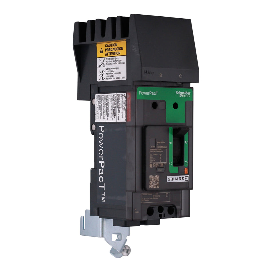 Square D PowerPacT B, BGA260204, 20A, 2P, 600Y/347VAC, Thermal Magnetic, I-Line, Circuit Breaker