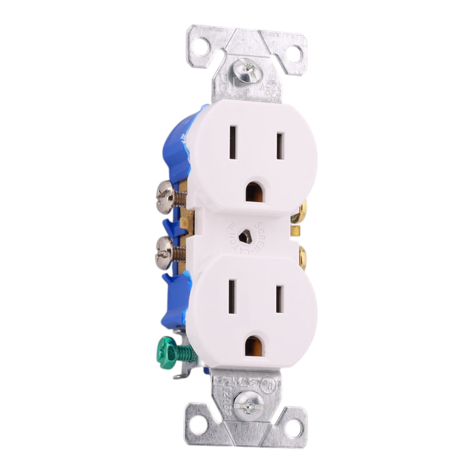 Eaton PACK-10 TR270W-BOX 15A 2P 125V Tamper Resistant Duplex Receptacle White
