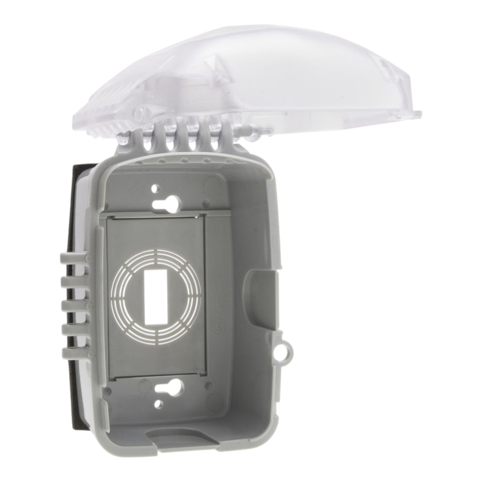 TORK Turtle, XD110C, 1-Gang, 2.75" Deep, Extra-Duty In-Use Weatherproof Outlet Cover, Clear