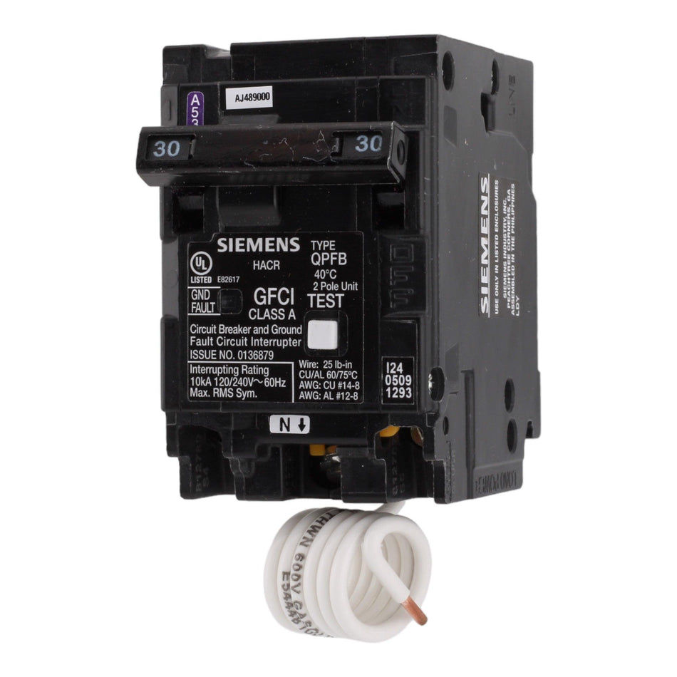 Siemens Q230GF, 30A, 240V, 2P, GFCI Breaker – RES LLC Store