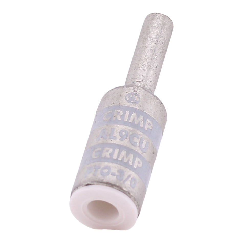 NSI Polaris, PTO-3/0, 3/0 AWG, 1/0 AWG Aluminum Pin, Offset Compression Pin Terminal, White