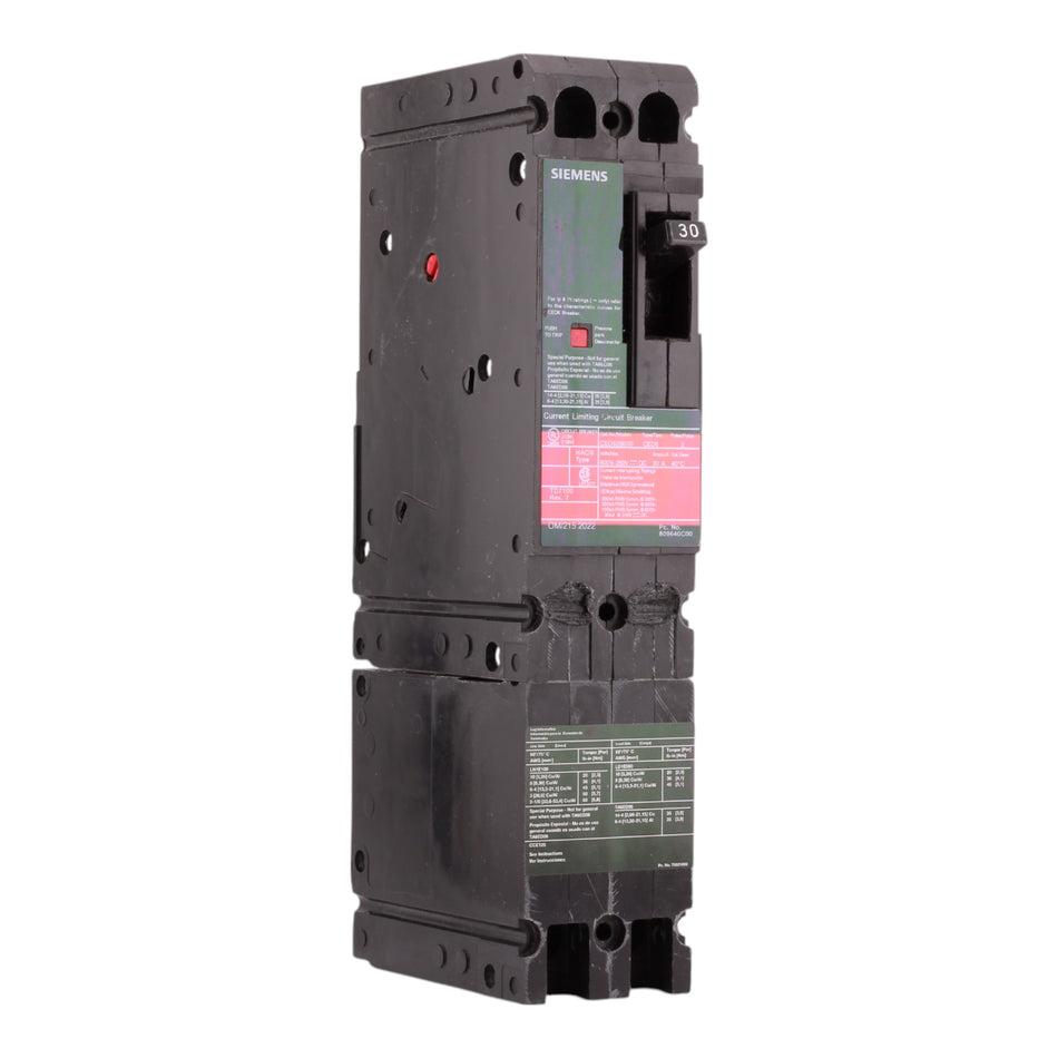 Siemens Sentron CED62B030 30A 2P 600V Molded Case Circuit Breaker