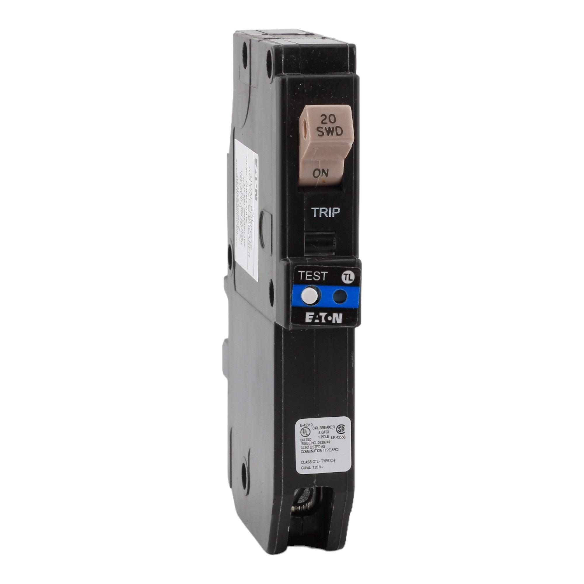 Eaton CHFP120DF 20A 120V 1-pole AFCI/GFCI Circuit Breaker Plug-on Neutral