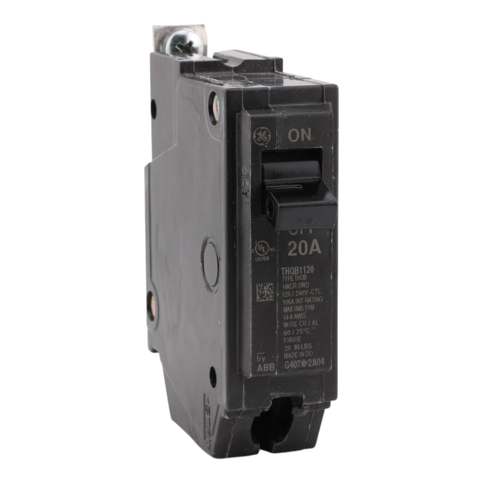 GE THQB1120 20A 1P 120/240V 10kA Circuit Breaker
