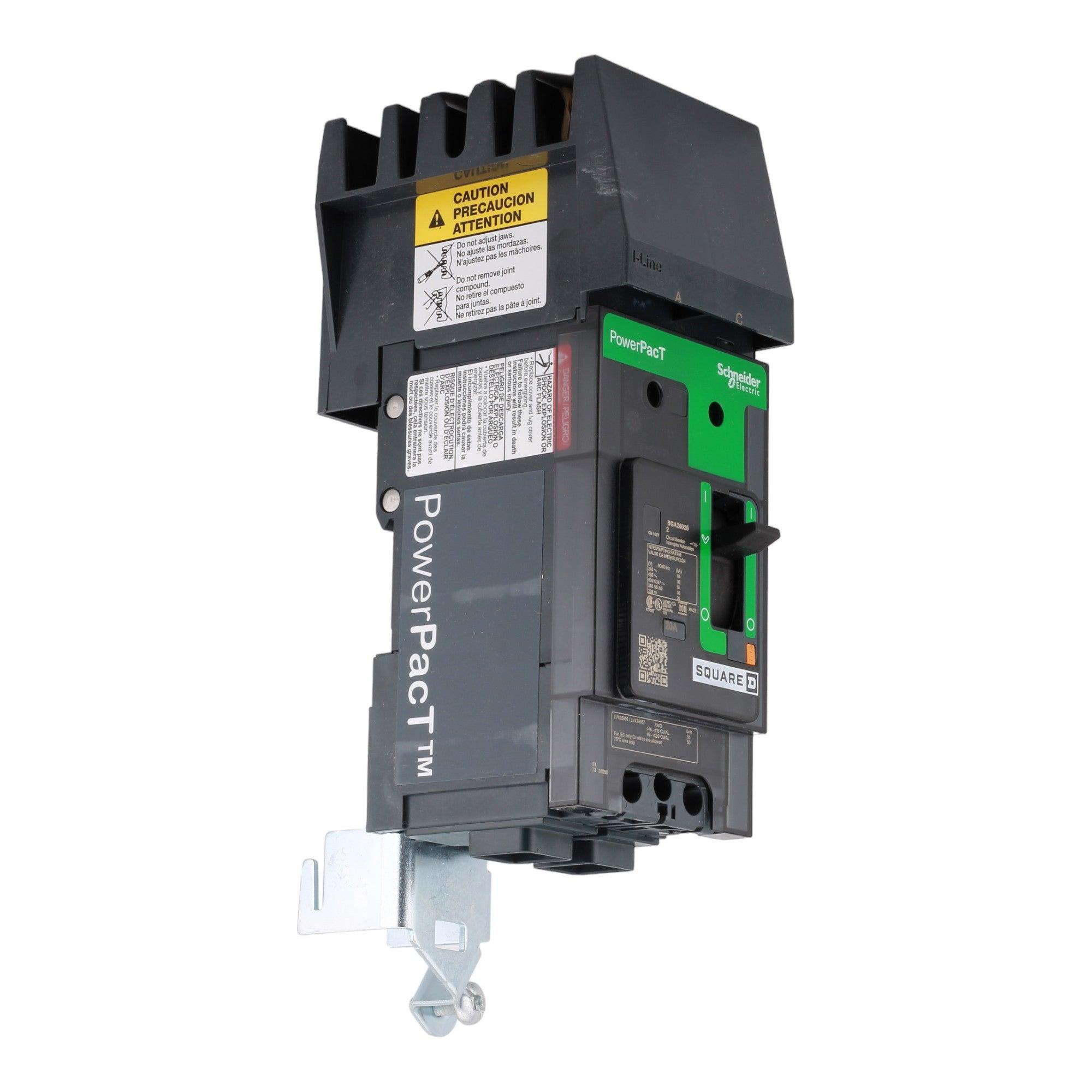 Square D BGA260202 20 Amp Double Pole Circuit Breaker - 600Y/347VAC, I-Line, UL Listed