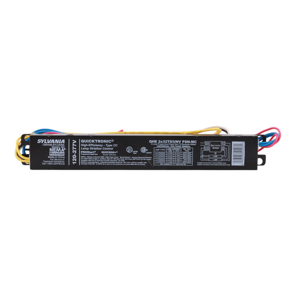 Sylvania QHE2X32T8/UNV-PSN-MC Electronic Fluorescent Ballast – 120-277V, Program Start, Operates F32T8, F30T8, F28T8, F25T8, F40T8