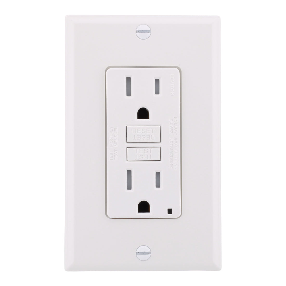Blocco 4 Prese Leviton Bianco Prese GFCI Leviton GFTR1-R4W - Confezione Da 10 Scatole Da 4 Pezzi (40 Prese Totali), 15A 125V, Bianco Prese Bagno Esterno - Foto 5