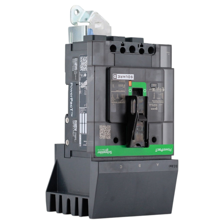 Square D PowerPacT B, BGA36070, 70A, 3P, 600Y/347VAC, 18kA, I-Line, Thermal Magnetic, Circuit Breaker